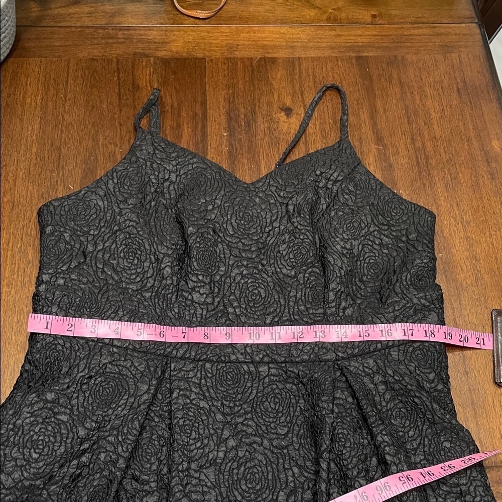 BloomChic A-line Rosette Black Mini Dress - Picture 11 of 13